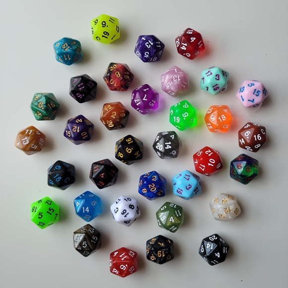 35 Pieces Polyhedral Dice 12 Sided Game Dice Set Mixed Colors DND RPG MTG - Picture 3 of 3